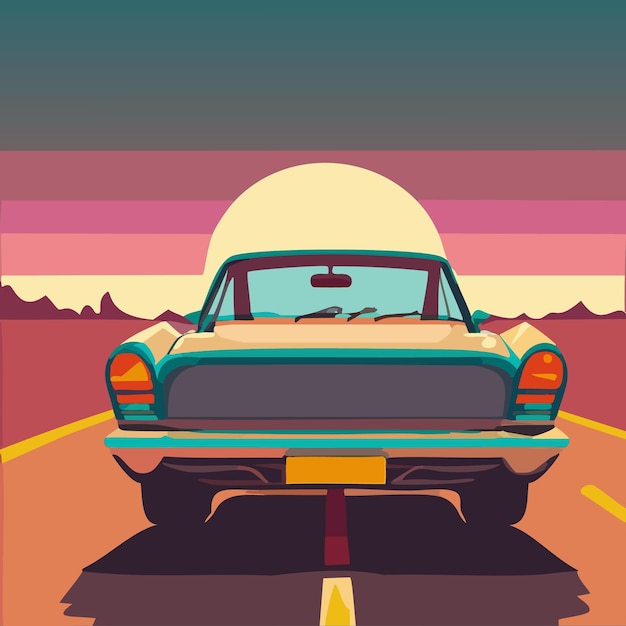 Vector auto poster illustratie