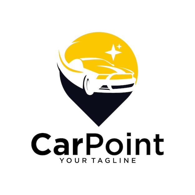 Auto punt logo ontwerpsjabloon