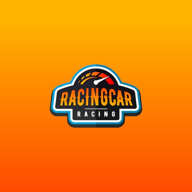 Vector auto racing logo design