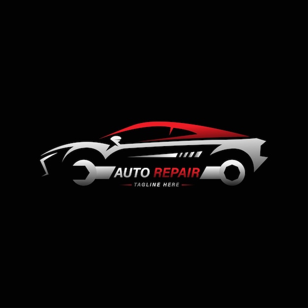 Logo del servizio di riparazione auto auto