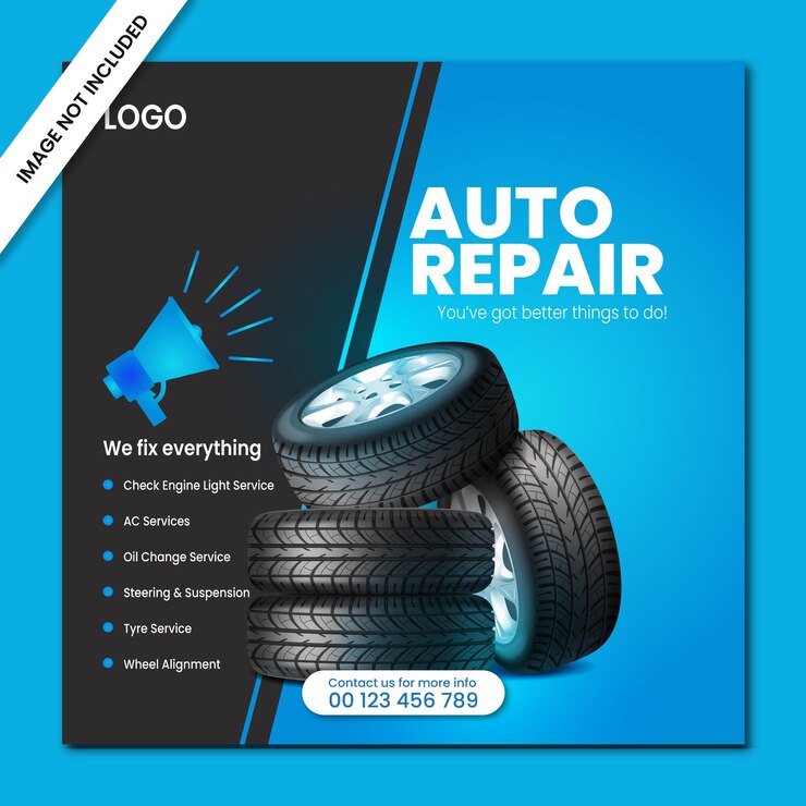 Auto Repair Social Media Post Template