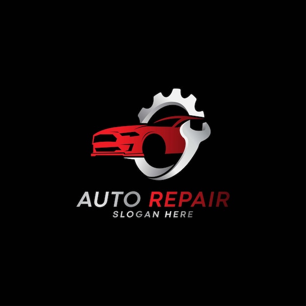 Auto reparatie auto service logo