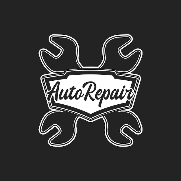 Vector auto reparatie merk bedrijfslogo sticker