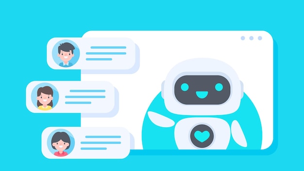 Vector auto reply system with intelligent robots provide information and help customers with problems