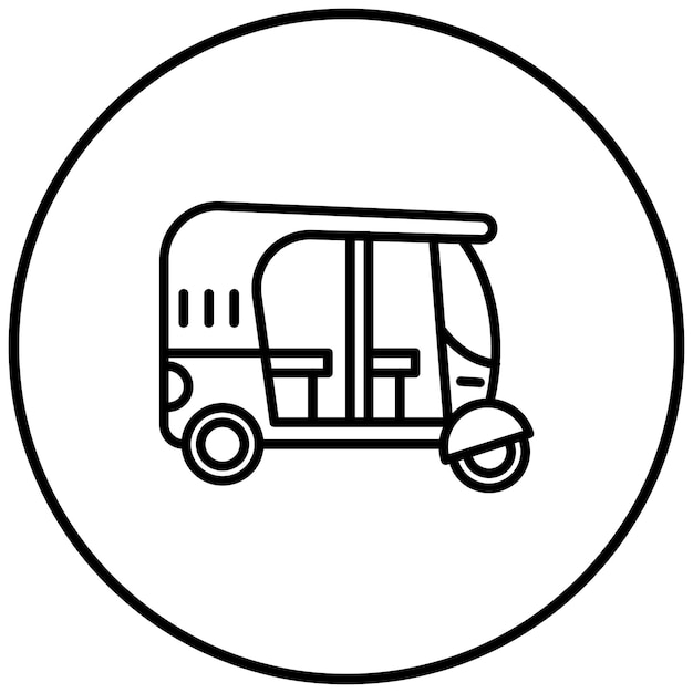 Auto Rickshaw vector icon Can be used for Carnival iconset