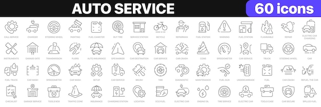 Car Repair Icon, Service Categories Iconpack