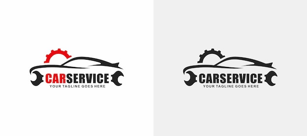 Vector auto service logo ontwerp vectorillustratie