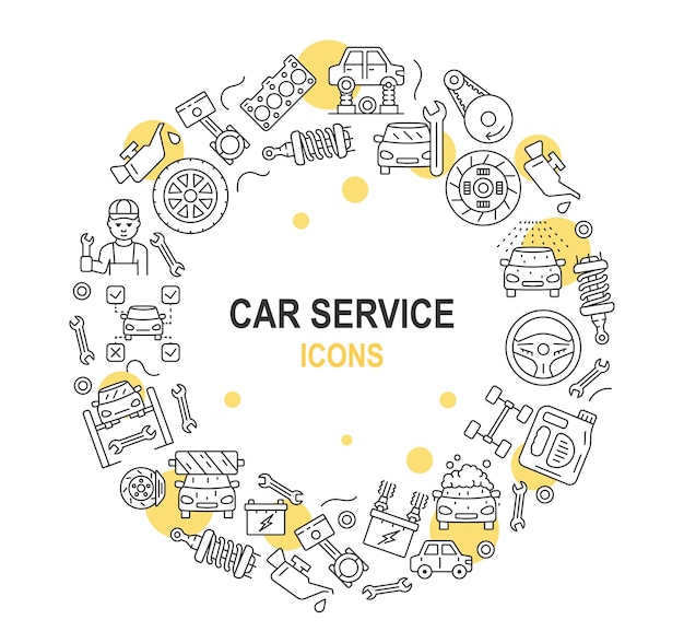 Vector auto service poster