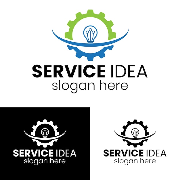 Auto service vector logo design