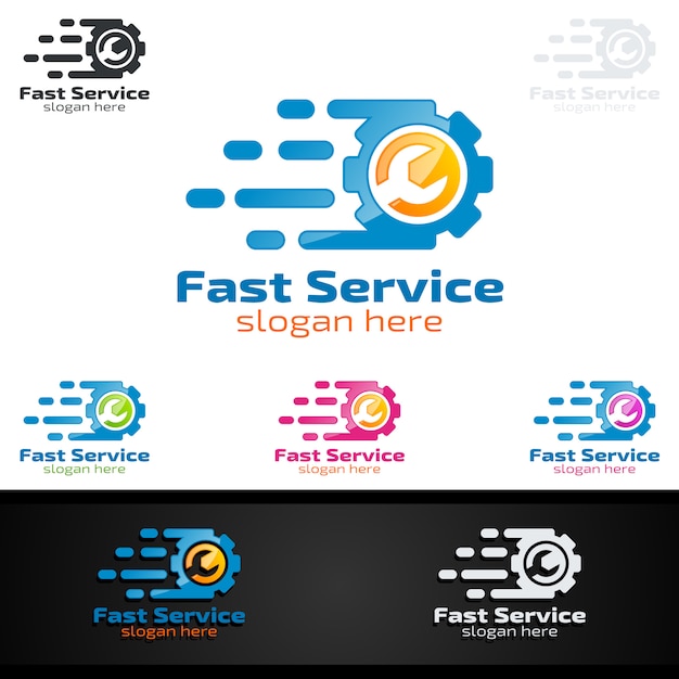 Auto service vector logo ontwerp