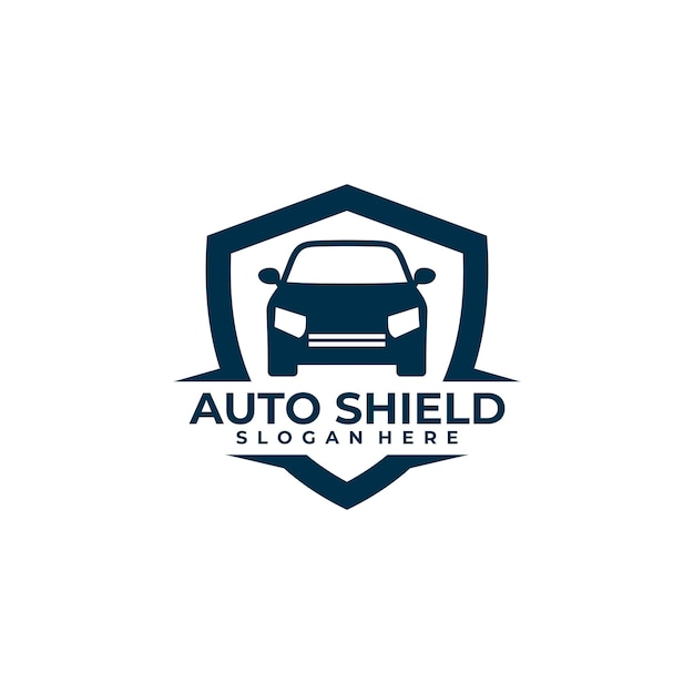 Auto shield logo vector design template