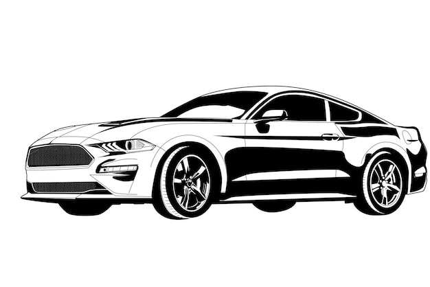 Auto silhouet vector illustratie