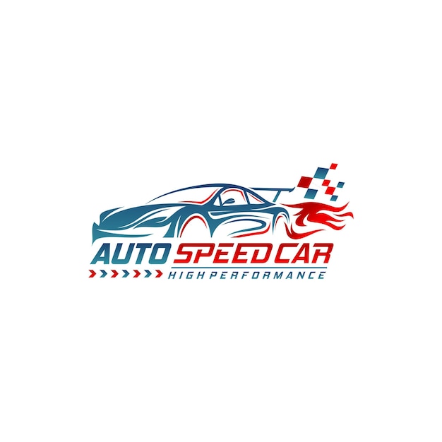 Vector auto speed logo template