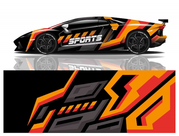 Auto sport sticker wrap