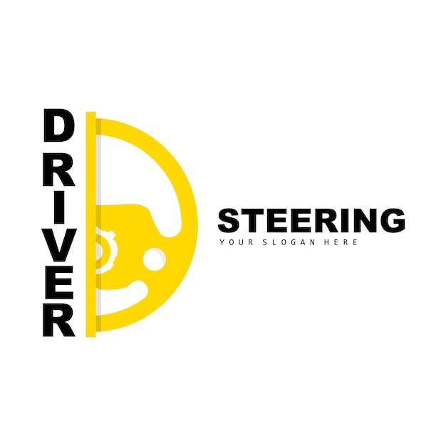 Auto Steering Logo Driver Vector Transport Voertuig Ontwerp Reparatie Onderhoud Auto Garage