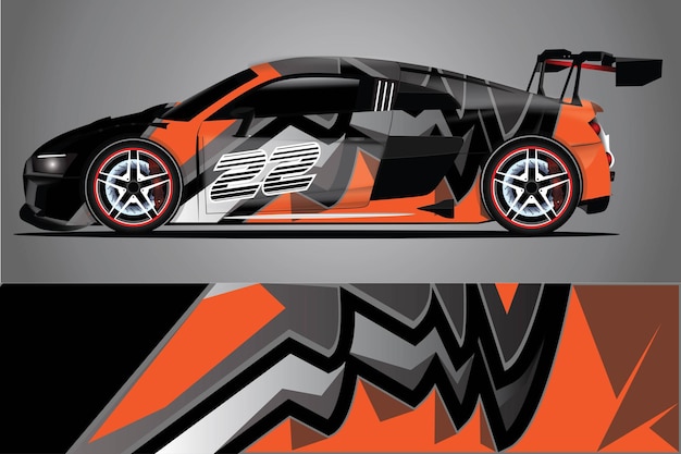 Auto sticker vector wrap ilustration