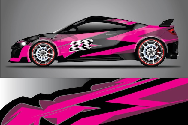 Auto sticker vector wrap ilustration