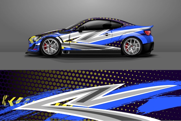 Auto sticker wrap illustratie