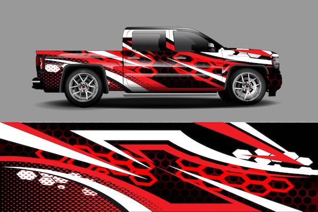 Auto sticker wrap illustratie