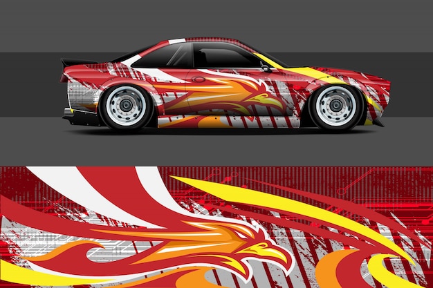 Auto sticker wrap illustratie