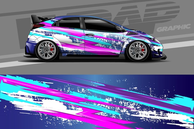 Auto sticker wrap illustratie