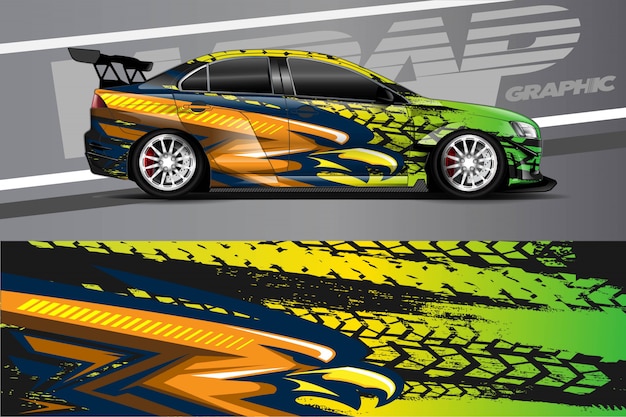 Auto sticker wrap illustratie