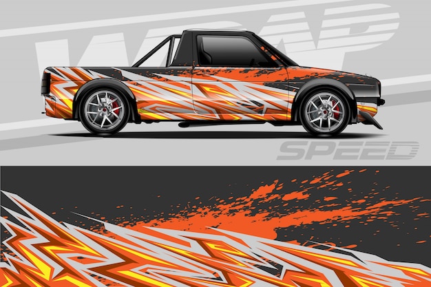 Auto sticker wrap illustratie