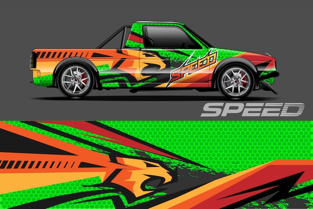 Auto sticker wrap illustratie