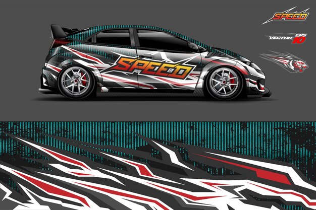 Auto sticker wrap illustratie