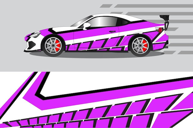 Auto sticker wrap ontwerp abstracte race achtergrond