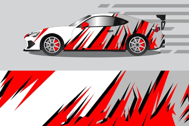 Auto sticker wrap ontwerp abstracte race achtergrond