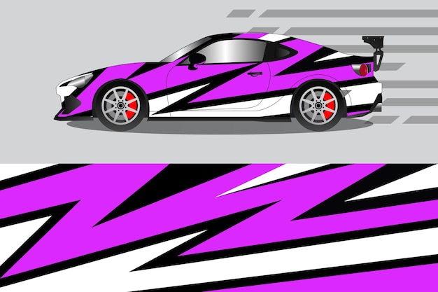 Auto sticker wrap ontwerp abstracte race achtergrond