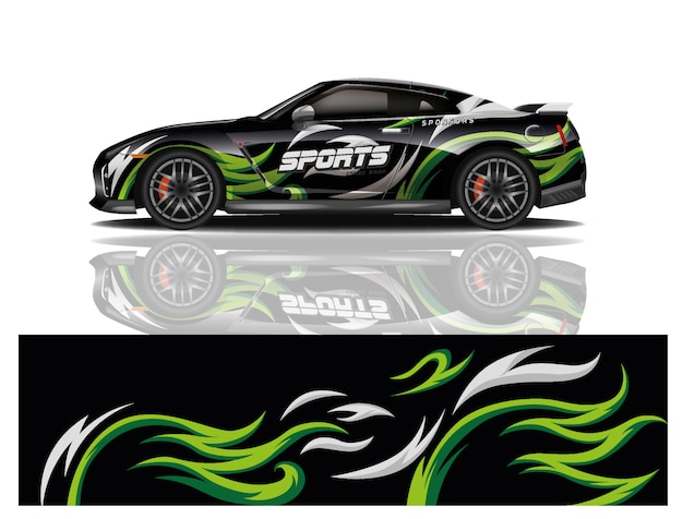 Auto sticker wrap ontwerp vector