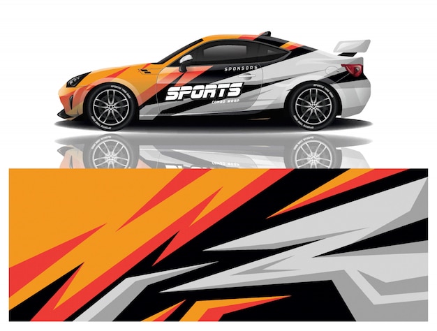 auto sticker wrap ontwerp vector