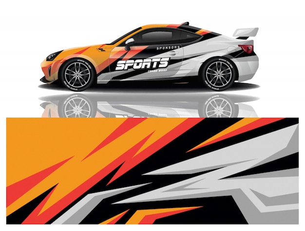 Auto sticker wrap ontwerp vector