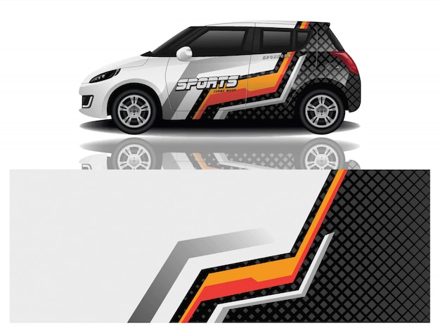 auto sticker wrap ontwerp vector
