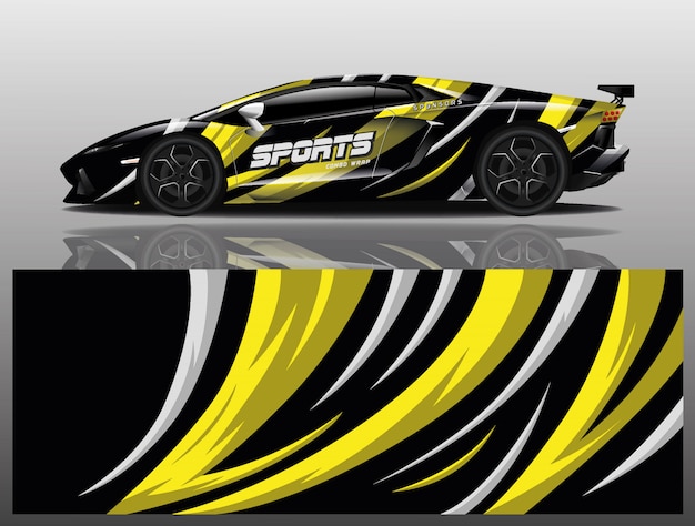 auto sticker wrap ontwerp vector