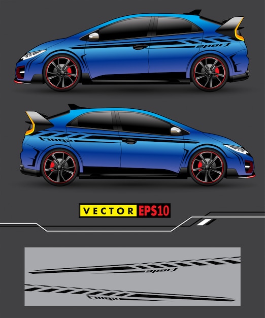 auto sticker wrap ontwerp vector