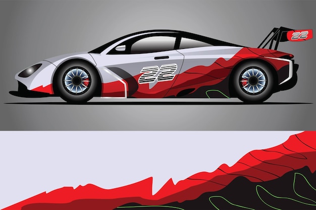 Auto sticker wrap ontwerp vector