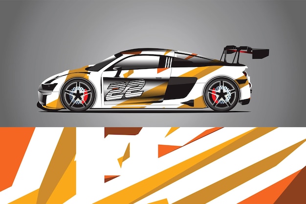 Auto sticker wrap ontwerp vector