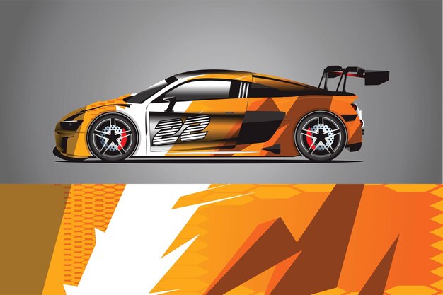 Auto sticker wrap ontwerp vector