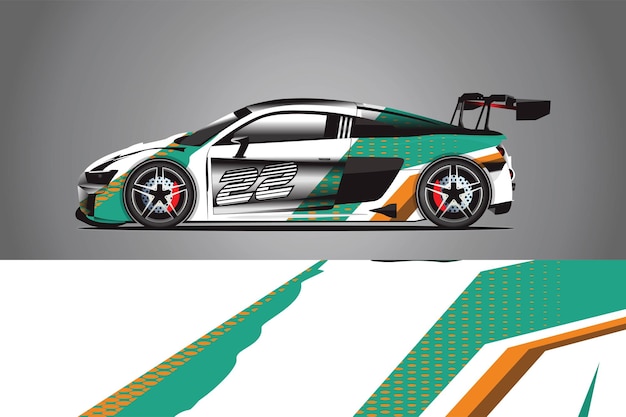 Auto sticker wrap ontwerp vector