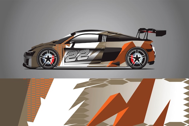 Auto sticker wrap ontwerp vector