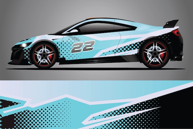 Auto sticker wrap ontwerp vector