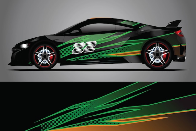 Auto sticker wrap ontwerp vector