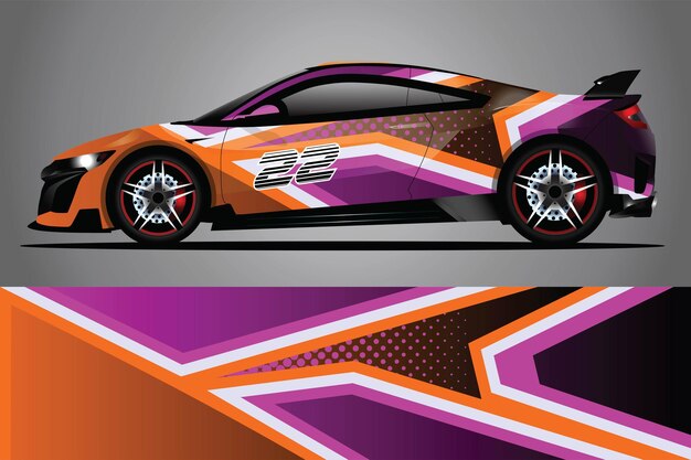 Auto sticker wrap ontwerp vector