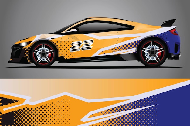 Auto sticker wrap ontwerp vector