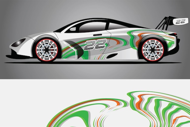 Auto sticker wrap ontwerp vector