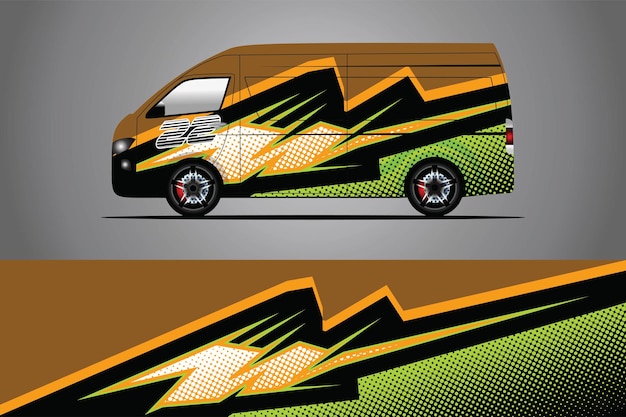 Vector auto sticker wrap ontwerp vector