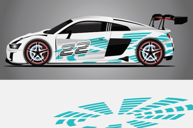 Auto sticker wrap ontwerp vector